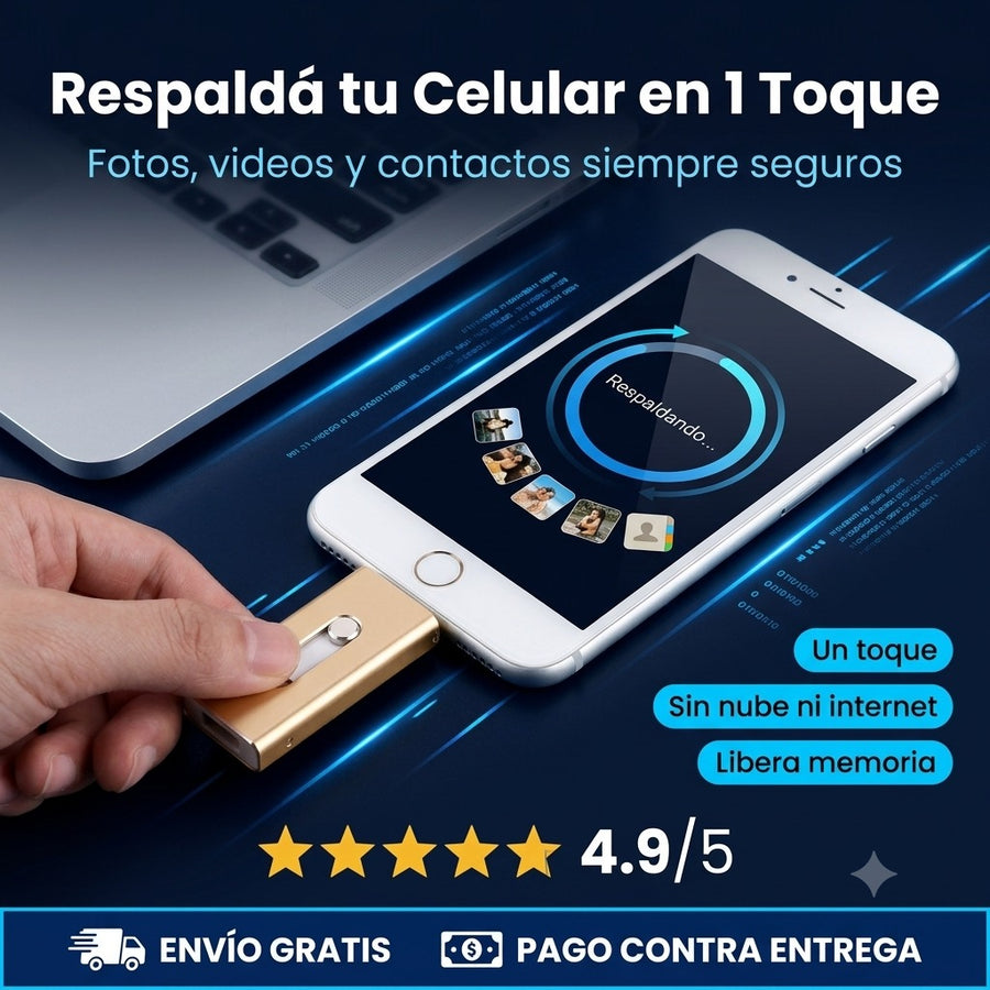 USB Backup para Celulares — Respalda Fotos y Contactos al Instante 📱