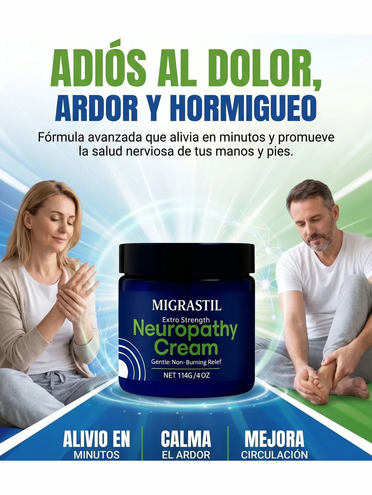 Migrastil — Crema para Ardor, Hormigueo y Entumecimiento en Pies y Manos · 114 g