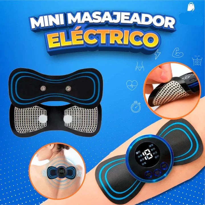 Mini Masajeador Muscular Eléctrico — 8 Modos y 19 Niveles de Intensidad 💪