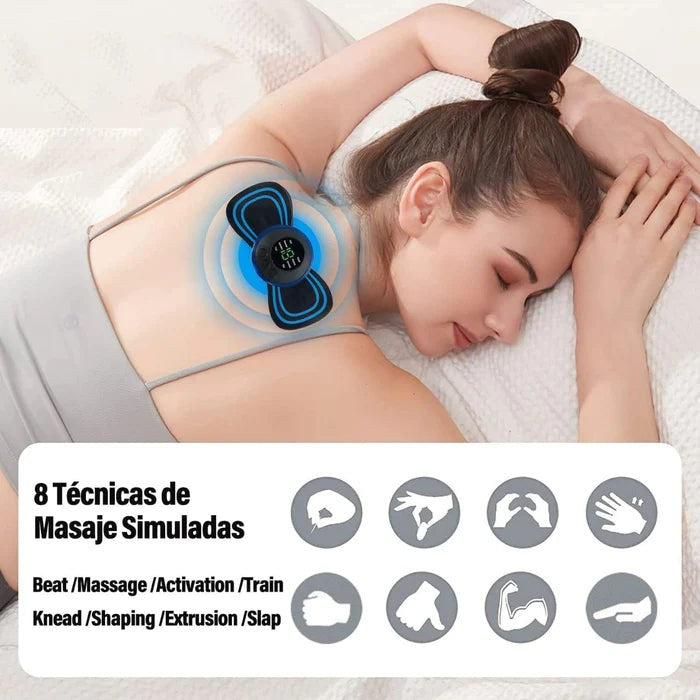 Mini Masajeador Muscular Eléctrico — 8 Modos y 19 Niveles de Intensidad 💪
