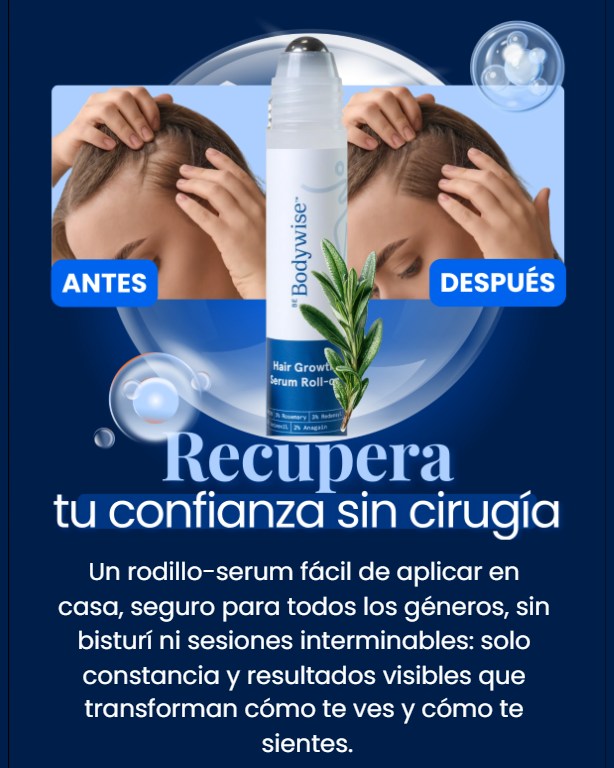 BodyWise — Serum Roll-On para el Crecimiento del Cabello · 10 ml