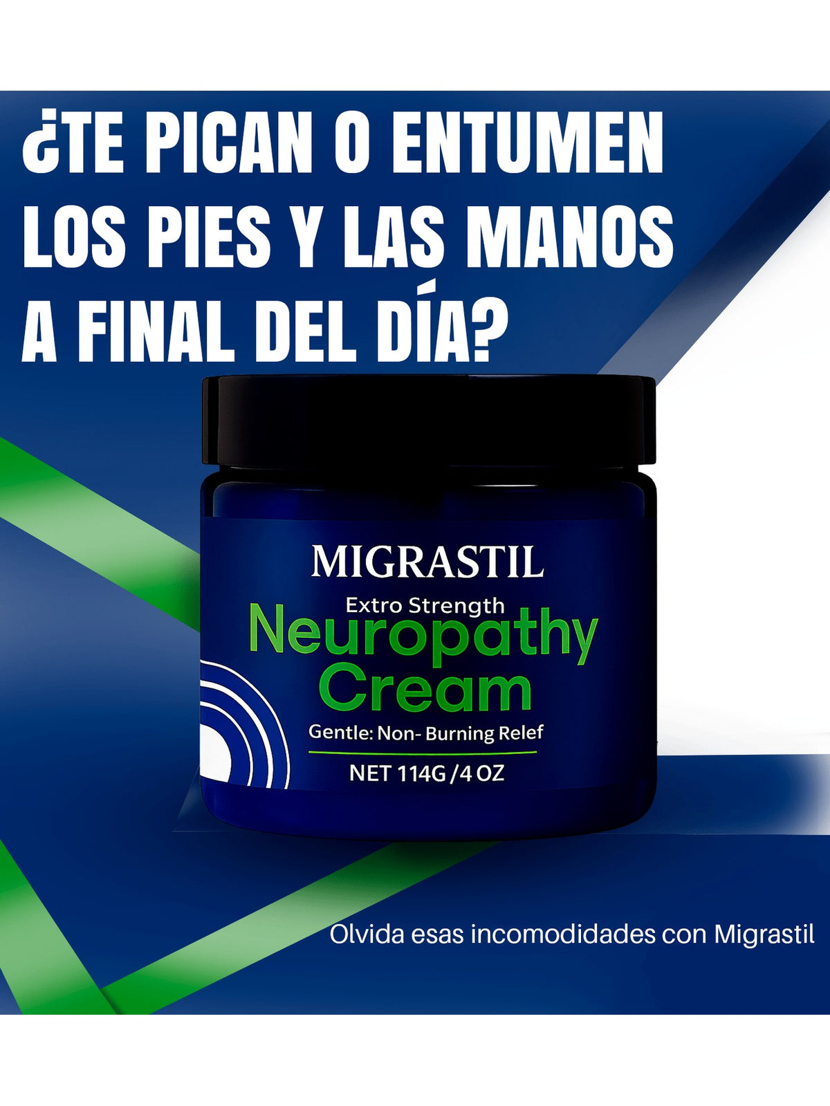 Migrastil — Crema para Ardor, Hormigueo y Entumecimiento en Pies y Manos · 114 g