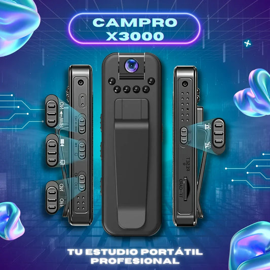 Mini Cámara Portátil 1080P con Visión Nocturna — Graba Manos Libres
