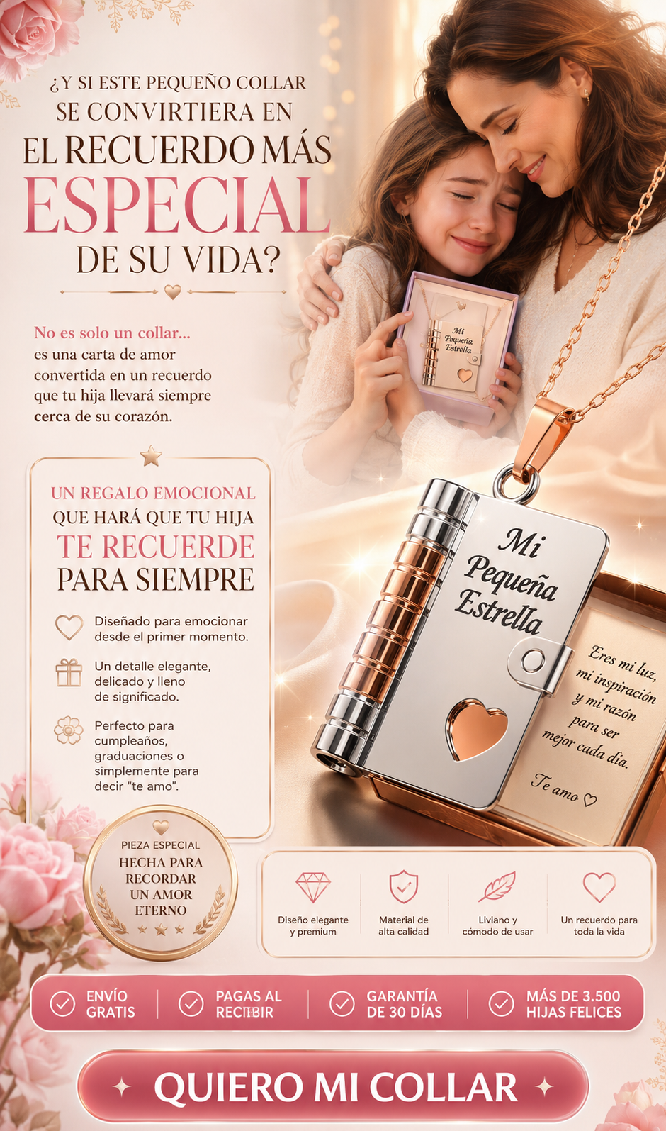 Collar con Mensaje para tu Hija — Un Recuerdo que Lleva Siempre