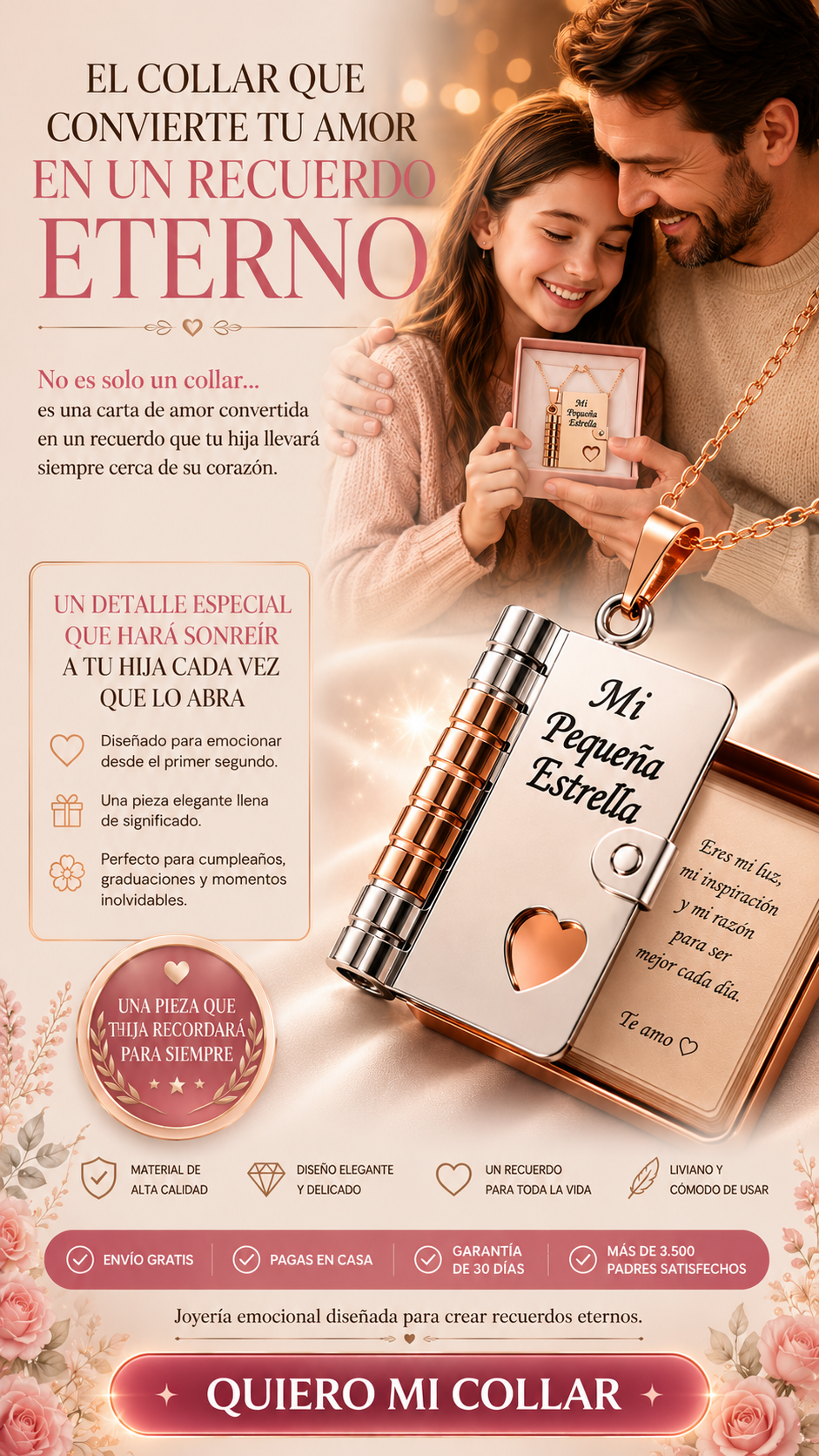 Collar con Mensaje para tu Hija — Un Recuerdo que Lleva Siempre