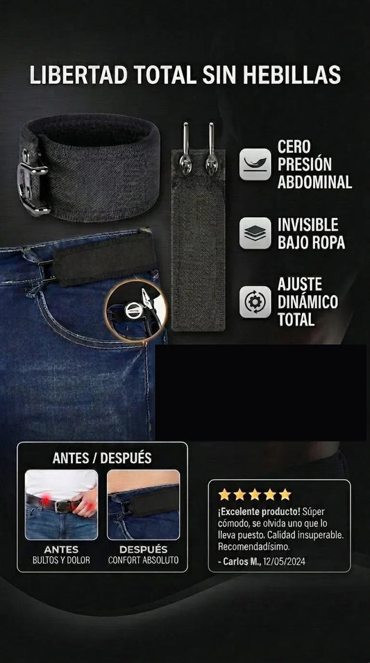 Cinturón Elástico Invisible Sin Hebilla 👖 Pack x2