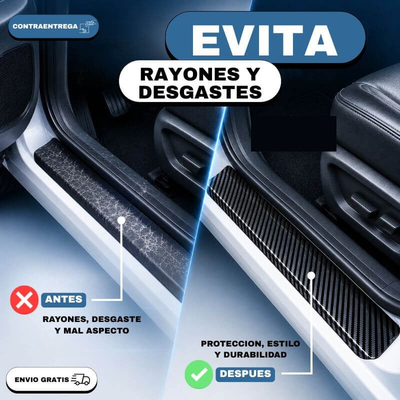 Cinta de Fibra de Carbono — Protector de Estribos Anti-Rayones 🚗