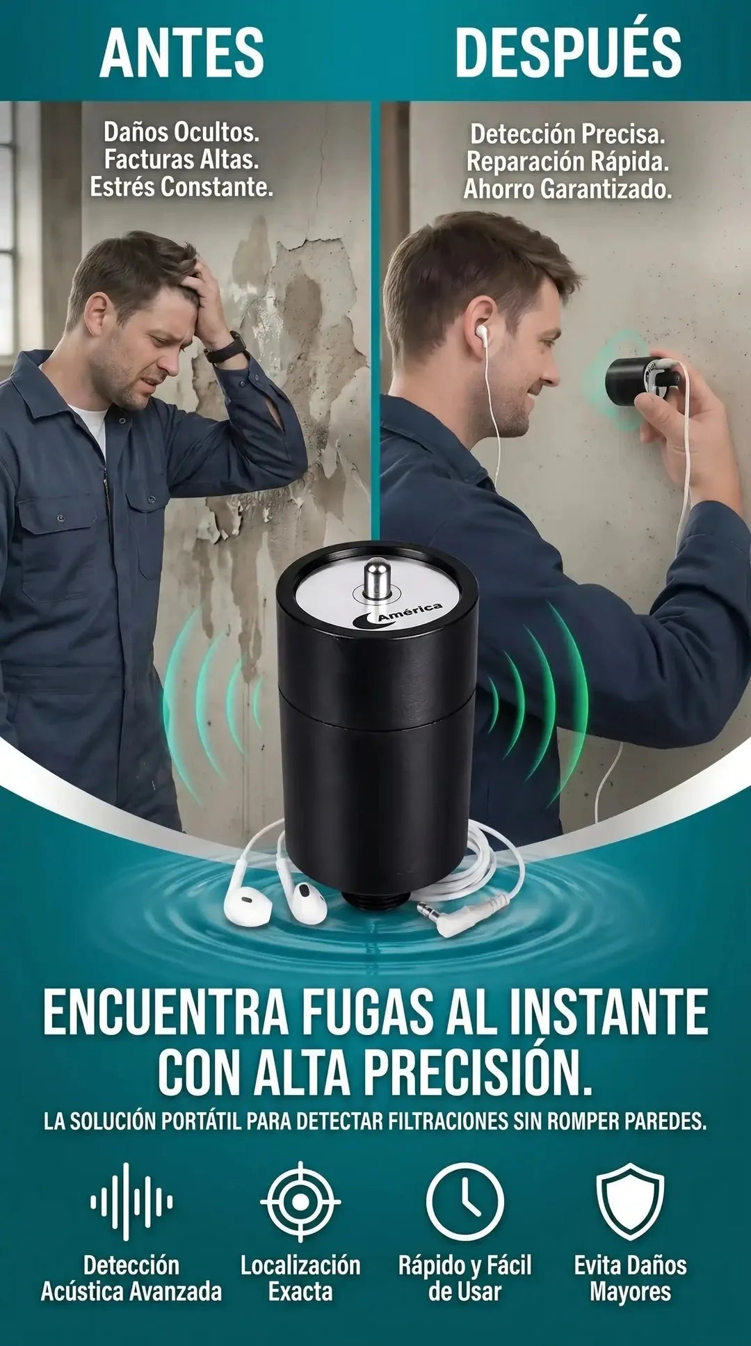 Detector de Fugas de Agua por Sonido — Encuentra la Fuga Sin Romper Nada 💧