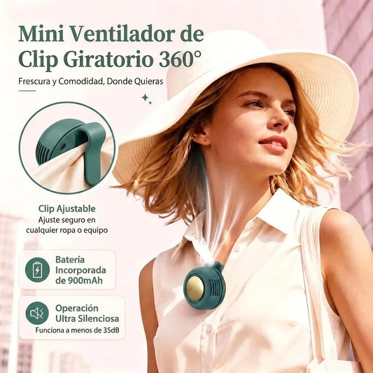 Mini Ventilador Portátil sin Aspas 360° — Manos Libres