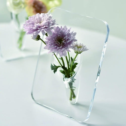 Florero de Marco — Elegante Jarron de Acrilico Transparente para tus Flores 🌸