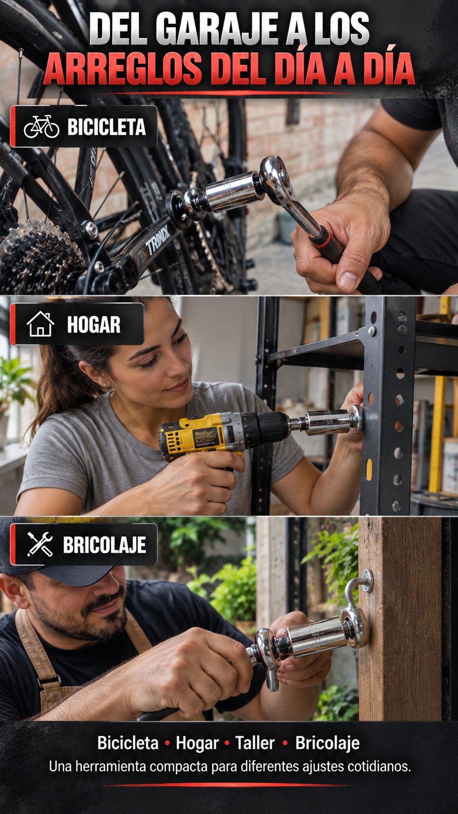 Copa Universal Autoajustable 🔧 7 a 19 mm · Una Sola Copa para Todo — 4