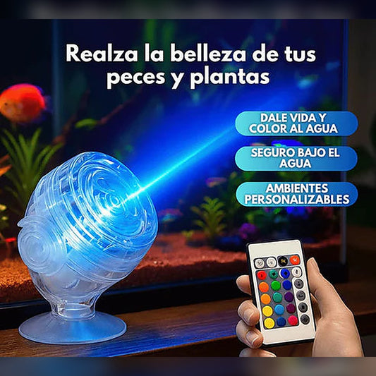 Foco LED Sumergible para Acuario 🐠 16 Colores y 4 Efectos,  — 1