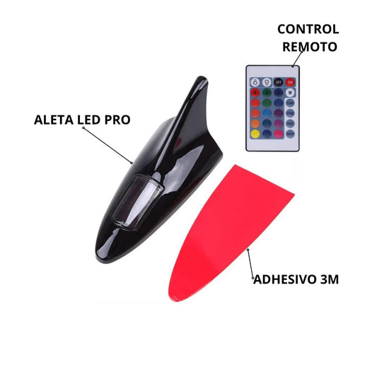 Antena Aleta de Tiburón 🦈 Luz LED con Panel Solar, Adhesivo — 1