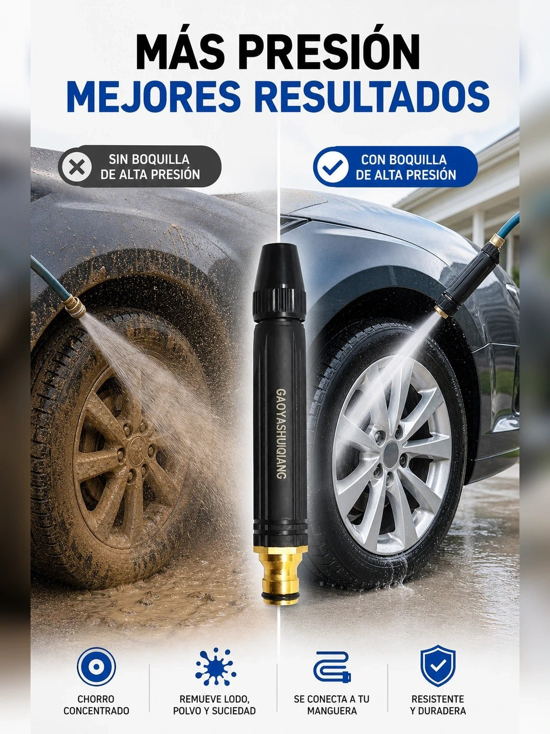 Pistola de Alta Presión para Lavar el Carro 🚗 — Convertí tu Manguera en Hidrolavadora
