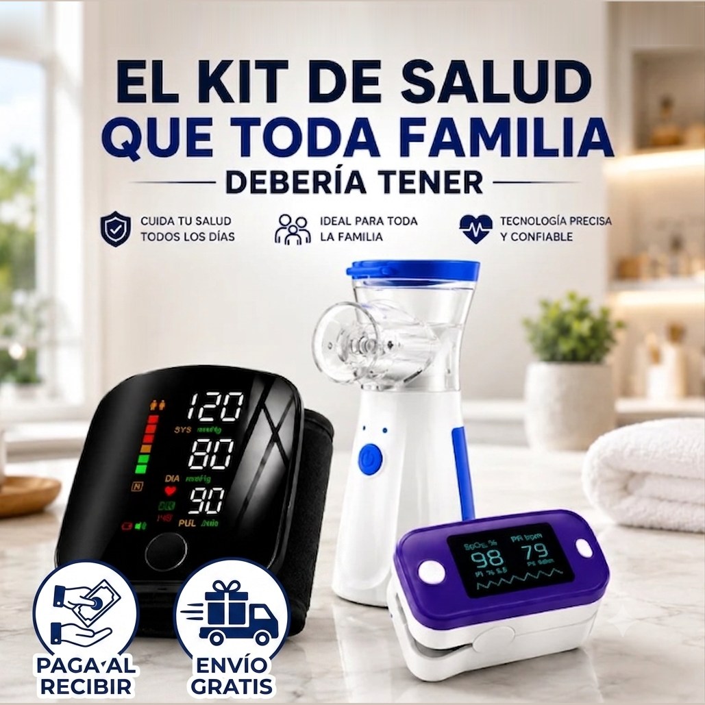 Kit de Salud 3 en 1 — Tensiómetro + Nebulizador + Oxímetro 🩺