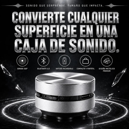 Mini Parlante Inalámbrico — Convierte Cualquier Superficie en Sonido