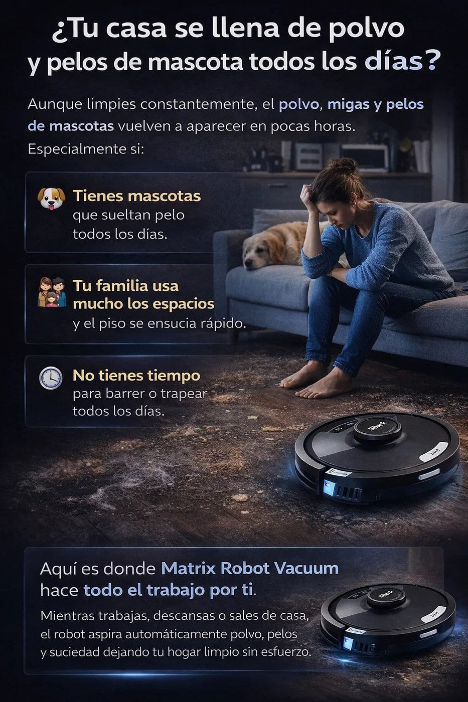 Matrix Robot Aspirador Inteligente 🤖 — Tu Casa Limpia sin Mover un Dedo