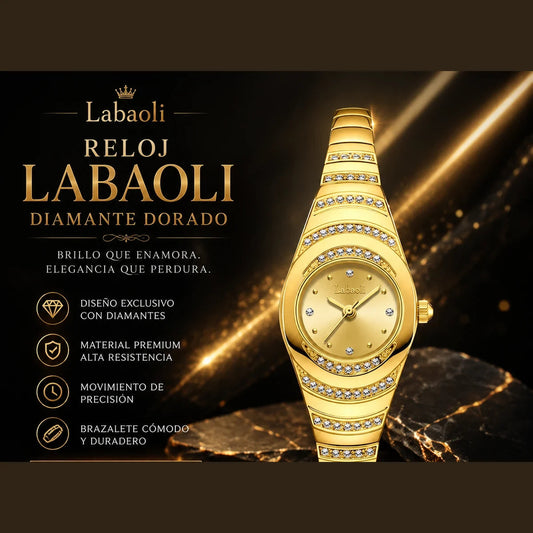 Reloj Labaoli Diamante Dorado — Elegancia que Perdura