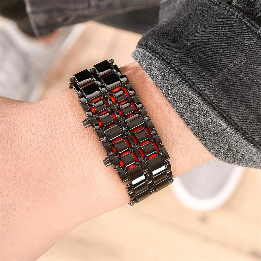 Reloj LED Lava — Pack de 2 Unidades (Rojo + Azul)