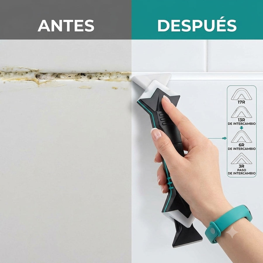 Herramienta 3 en 1 para Silicona y Lechado — Acabados Perfectos 🛠️