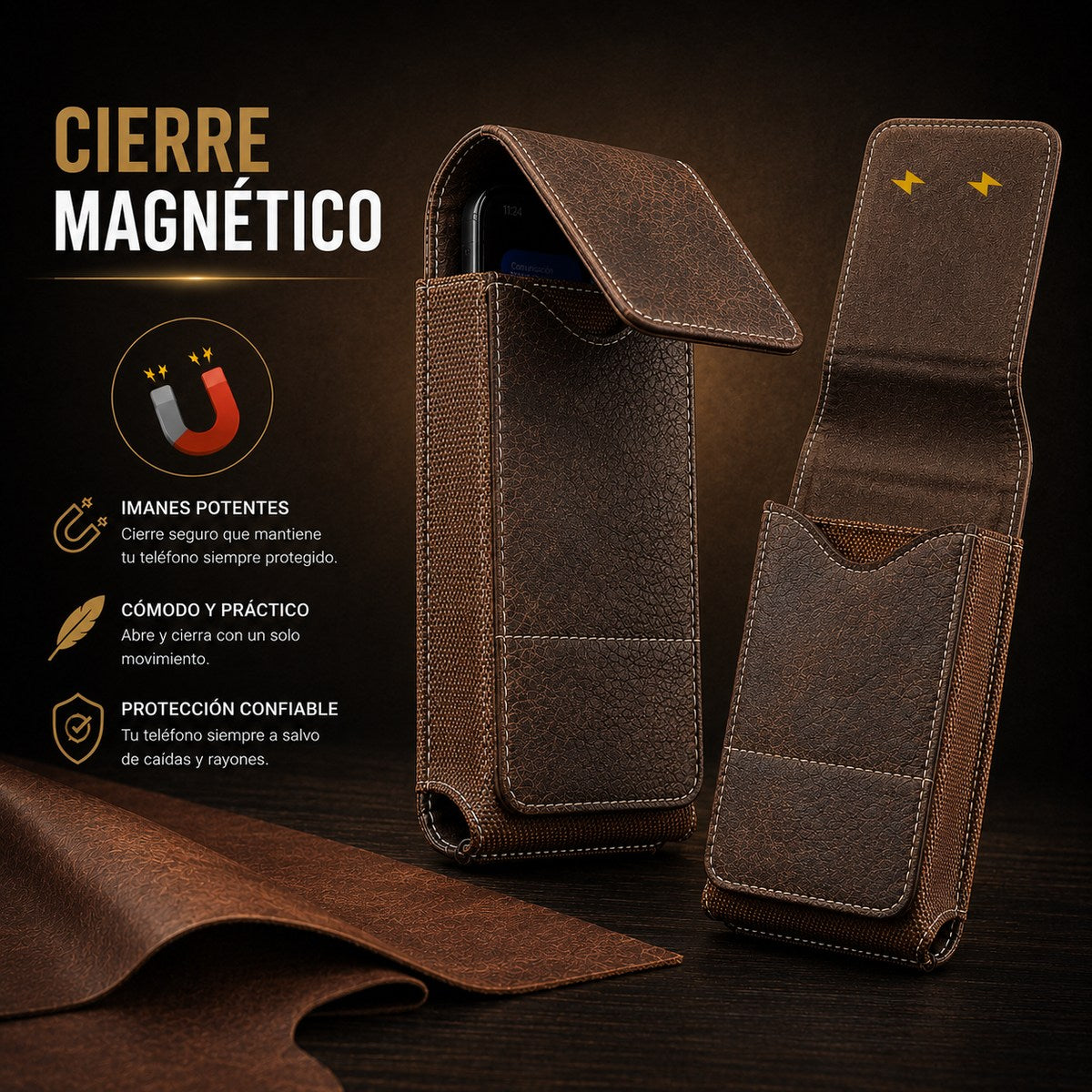Estuche VANTOR para celular con clip de cinturón